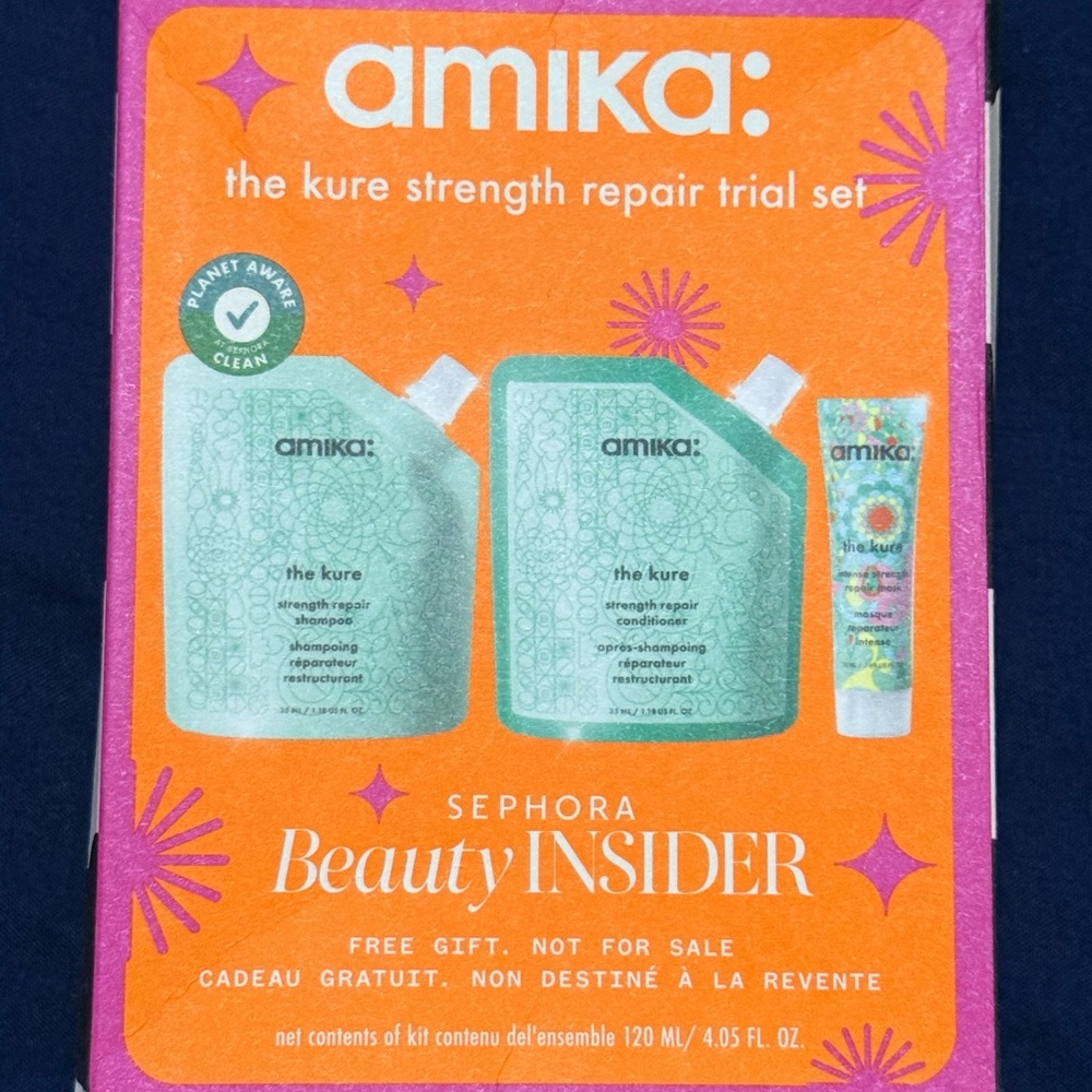 Amika The Kure Strength Repair Shampoo, Conditioner and Mask NEW IN BOX MSRP $32